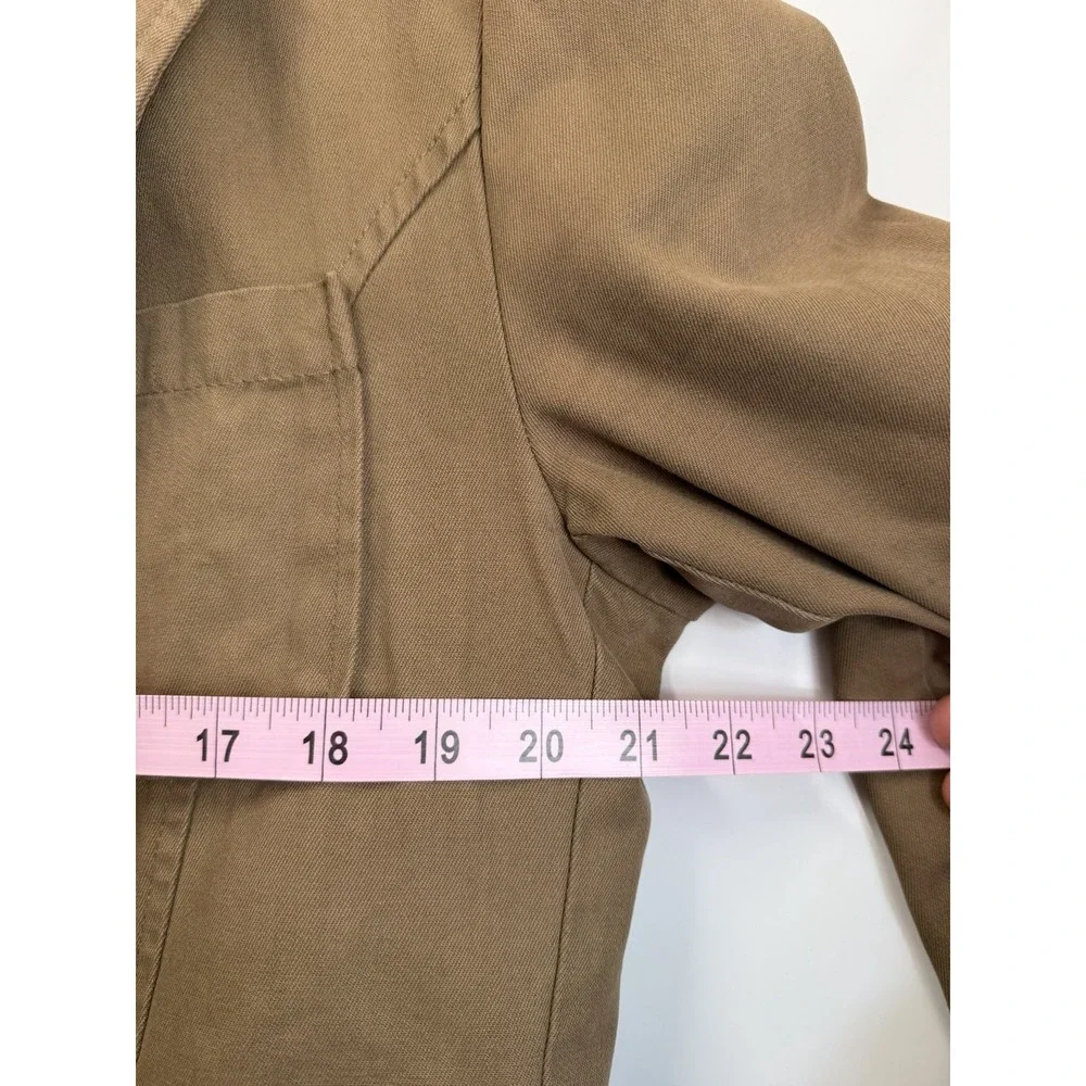 ZARA MAN Brown Cotton Twill Blazer L Single-Breasted Two-Button Notch Lapel